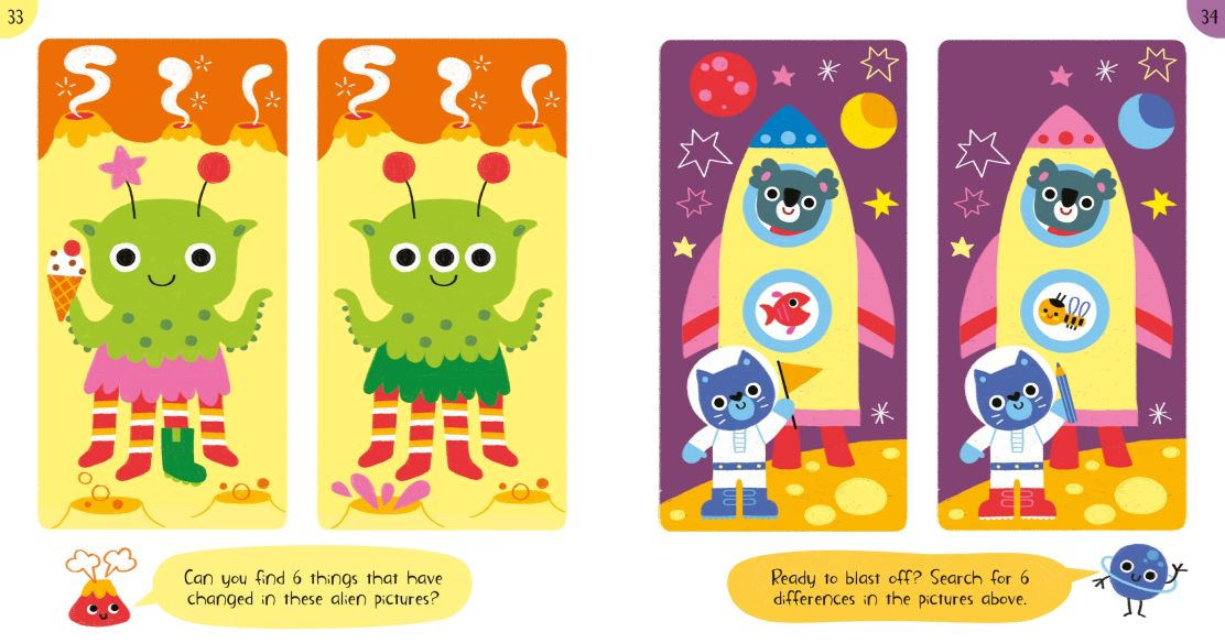 Carte pentru copii, Usborne, Little Children's Spot the Difference Book, 2+ ani