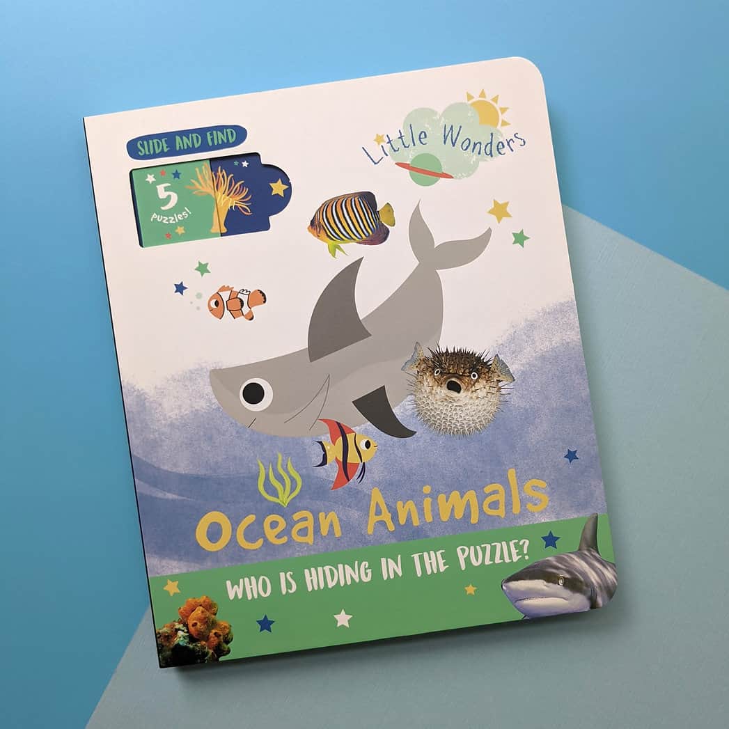Carte pentru copii - Little Wonders Ocean Animals Puzzle Slider Board Book