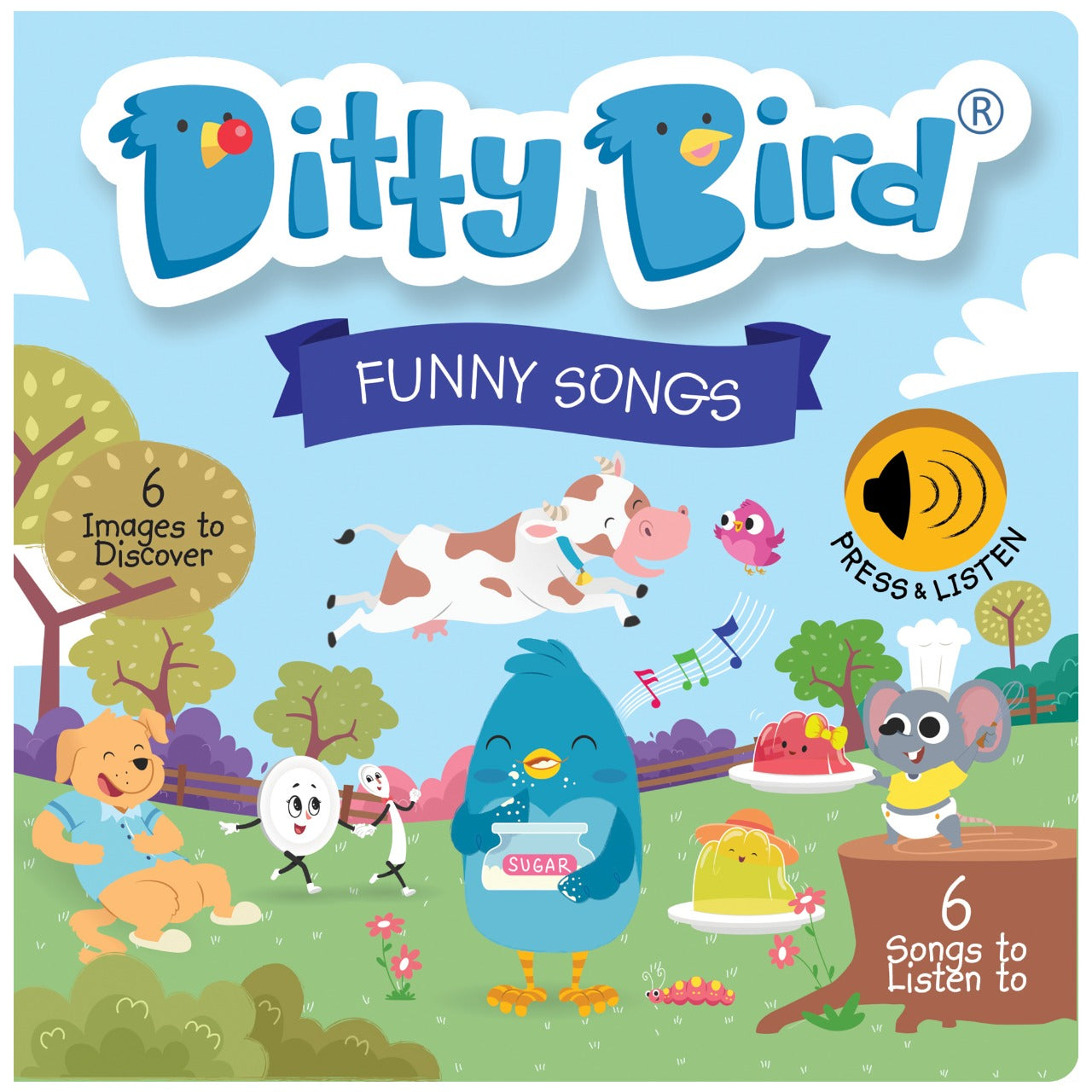 Carte pentru copii, Ditty Bird, Funny Songs, 6+ luni
