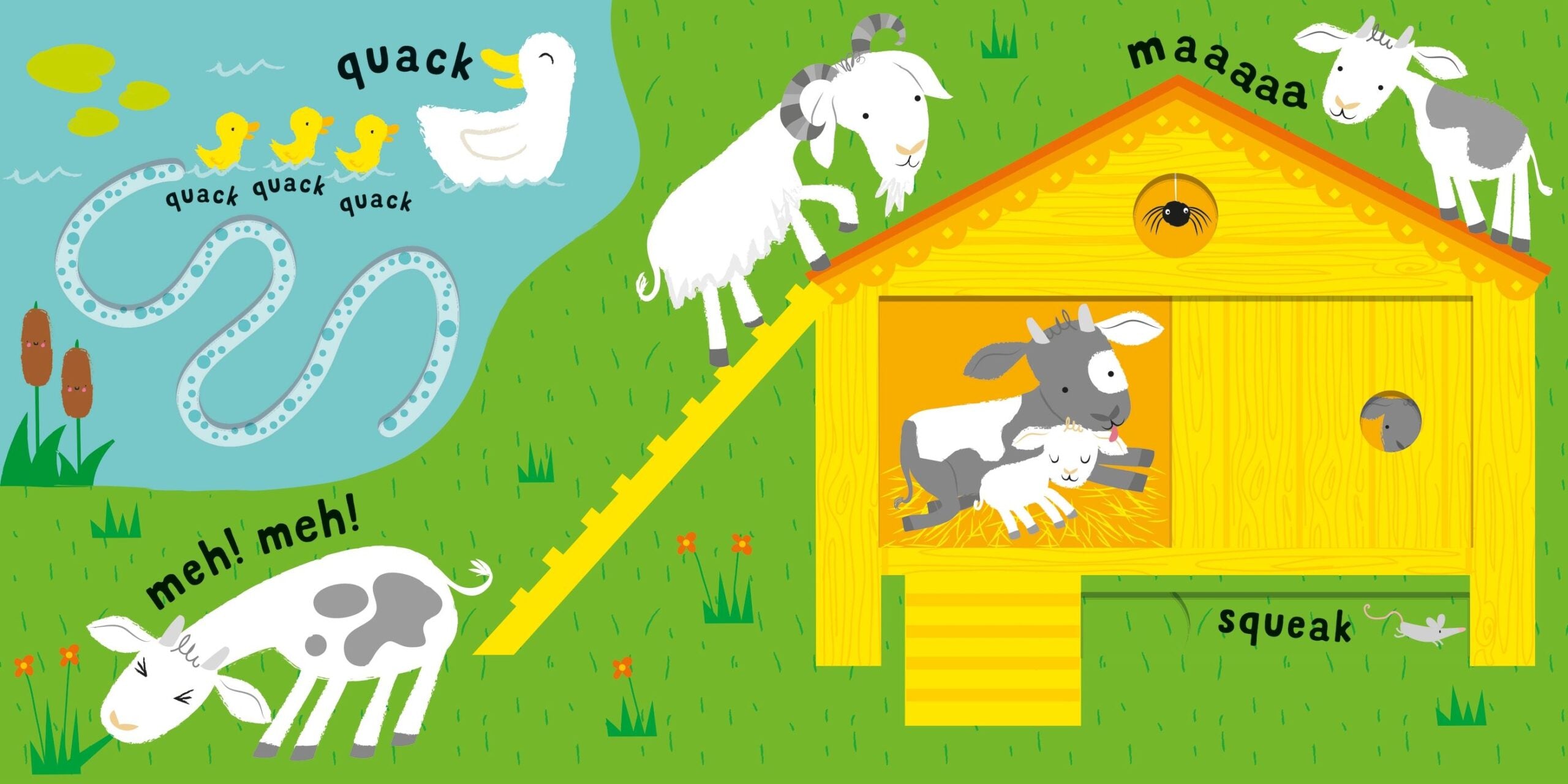 Carte pentru copii, Usborne, Slide and See Farm, 6+ luni