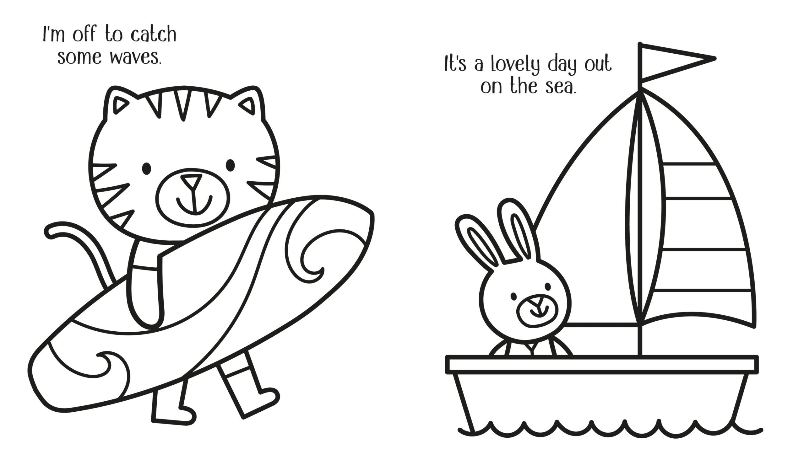 Carte pentru copii, Usborne, Happy Summer Colouring Book, 3+ ani