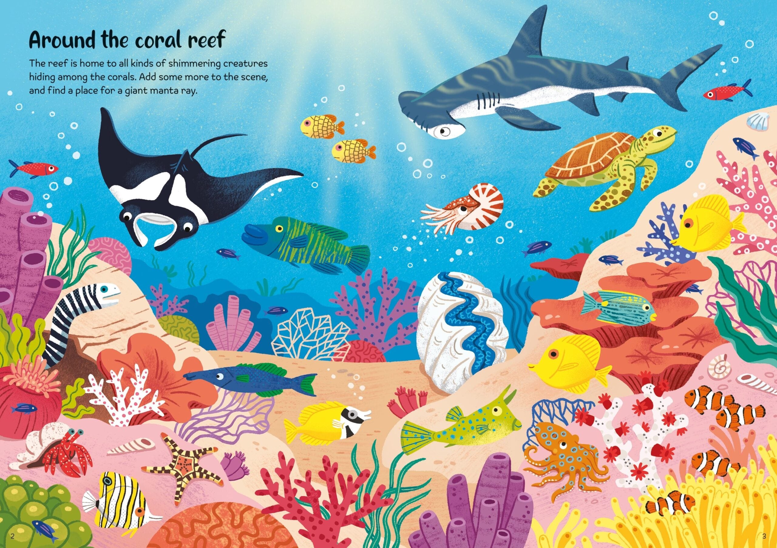 Carte pentru copii, Usborne, Sparkly Sea Creatures Sticker Book, 3+ ani