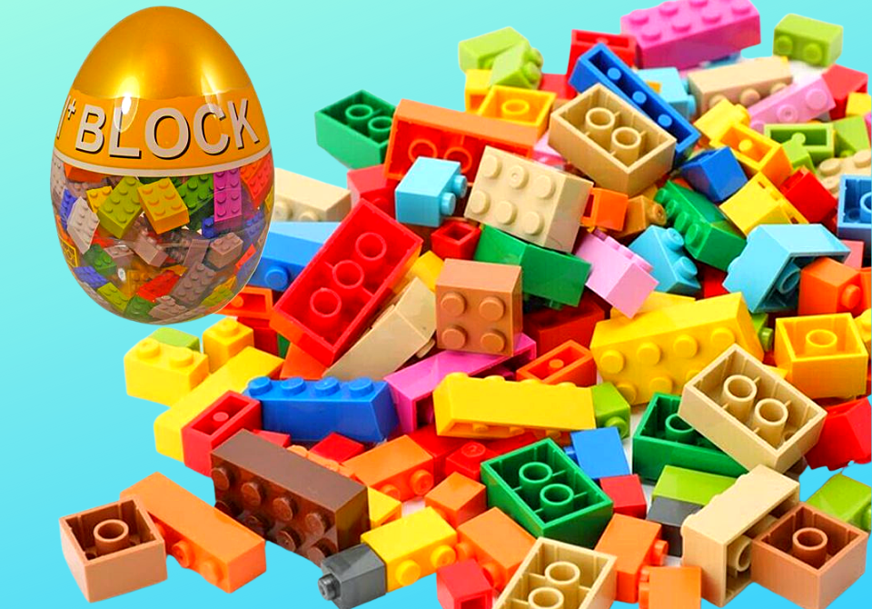Set constructie Egg Block – 170 piese pentru copii