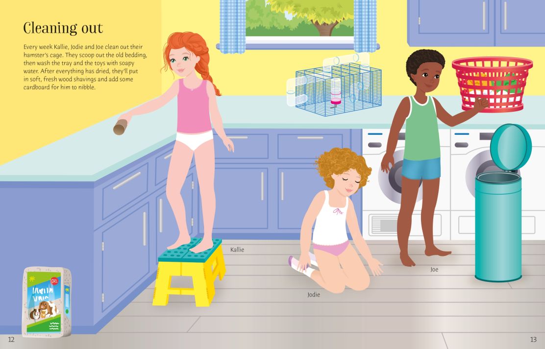 Carte pentru copii, Usborne, Sticker Dolly Dressing Pets, 5+ ani