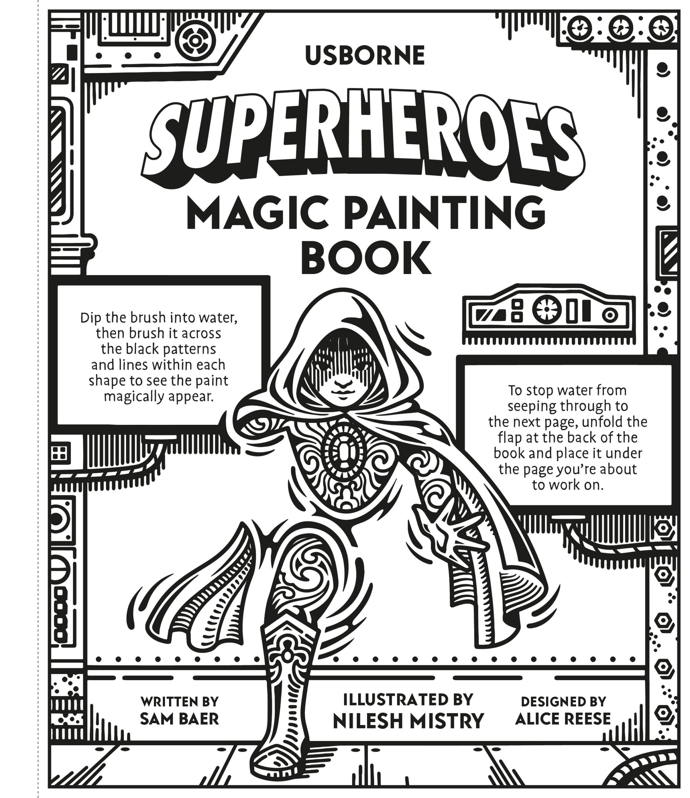 Superheroes Magic Painting Book, Usborne, + 5 ani