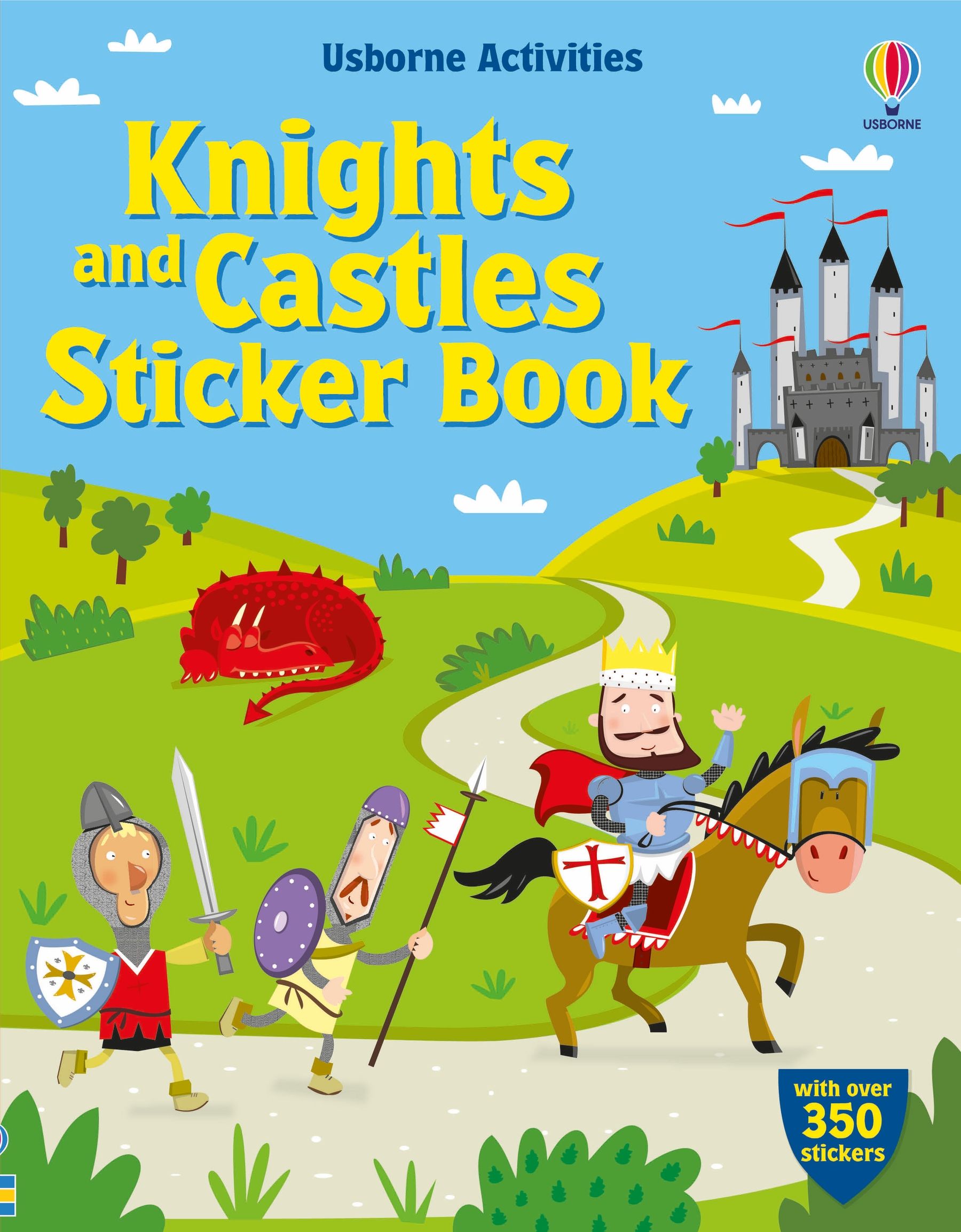 Carte pentru copii, Usborne, Knights and Castles Sticker Book, 5+ ani