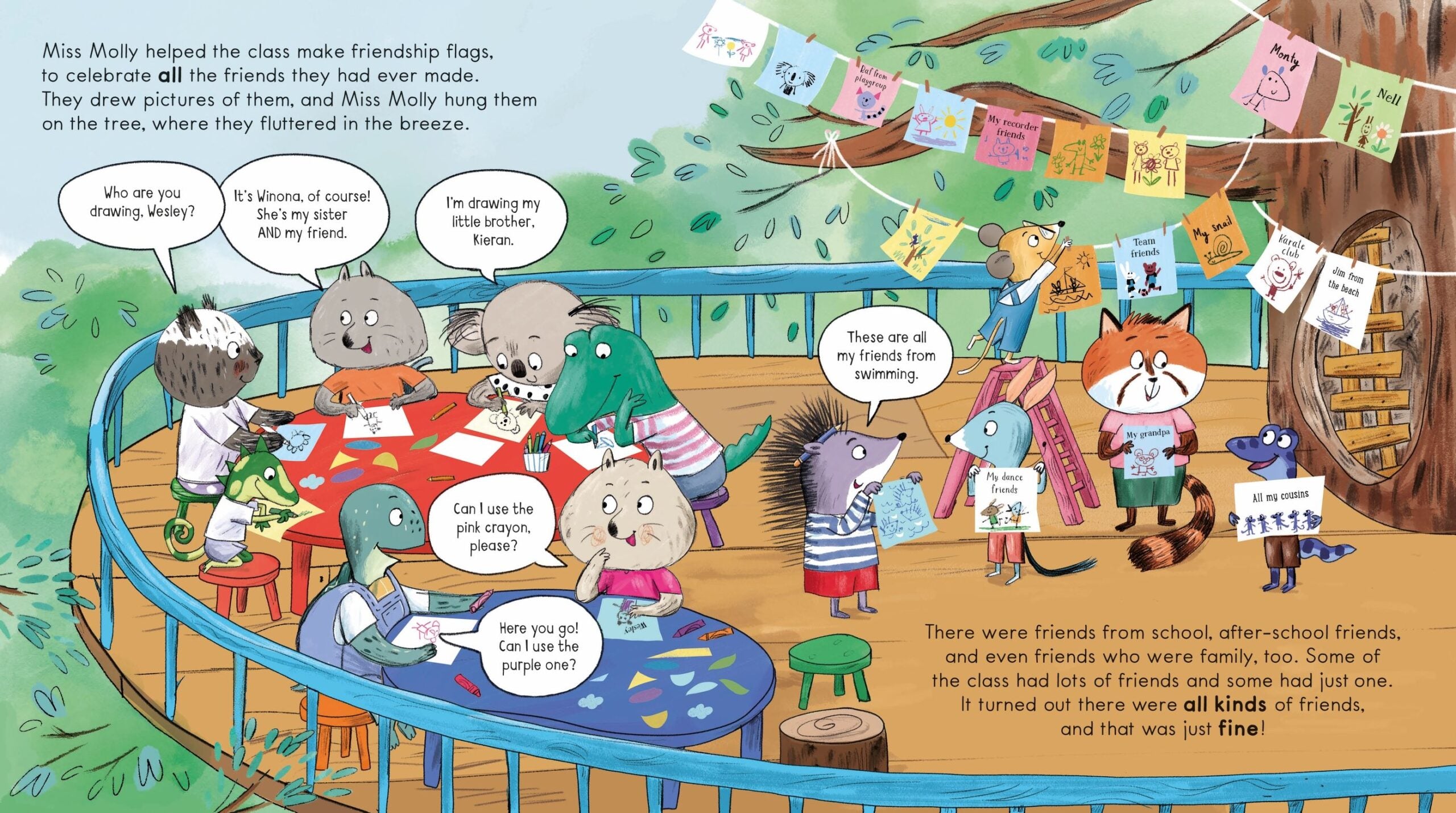 Carte pentru copii, Usborne, Miss Molly's School of Making Friends, 3+ ani