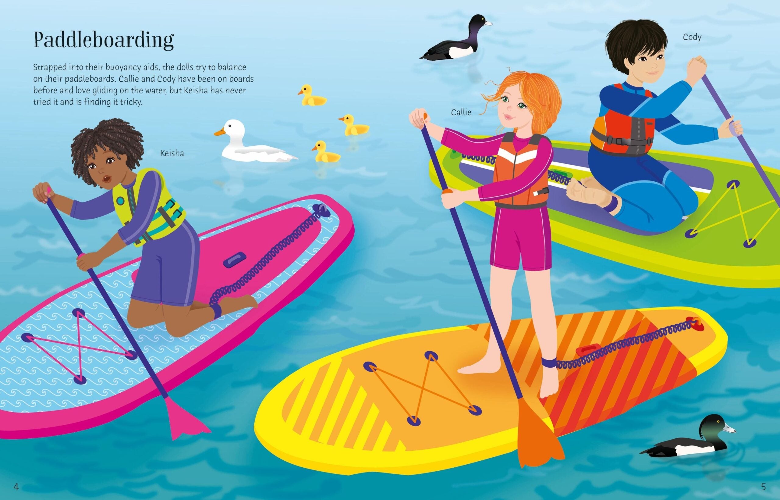 Carte pentru copii, Usborne, Sticker Dolly Dressing Summer Camp, 5+ ani
