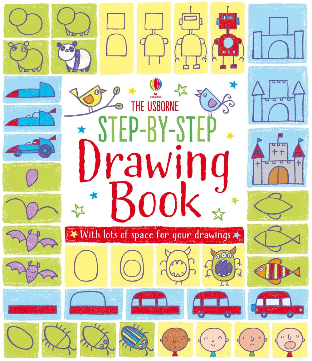 Cartea de desen  Step by Step - Usborne, + 3 ani