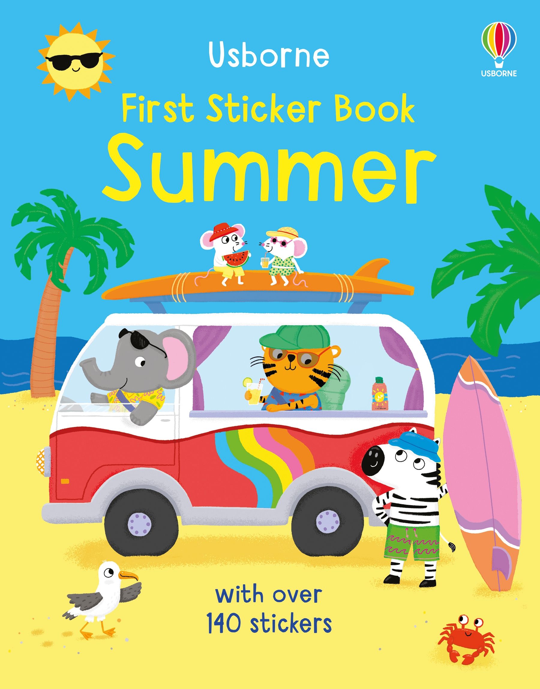 Carte pentru copii, Usborne, First Sticker Book Summer, 3+ ani