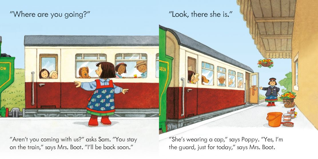 Carte pentru copii, Usborne, Poppy and Sam's Book and 3 Jigsaws: Trains, 3+ ani