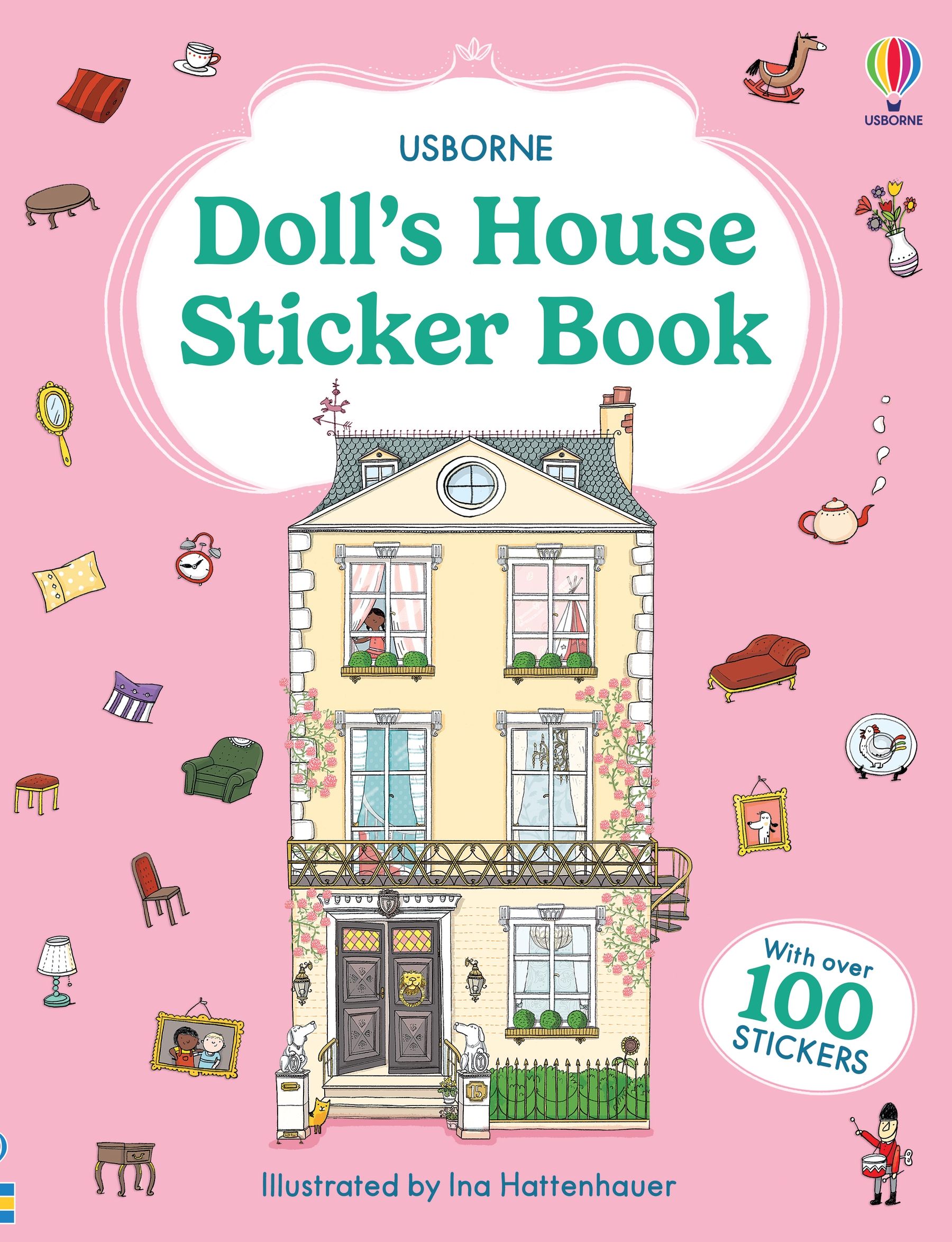 Doll's House Sticker Book, Usborne, + 3 ani