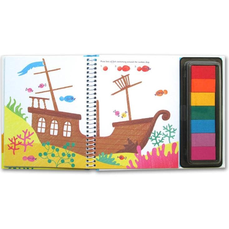 Carte cu activitati de pictat cu degetelele – Fingerprint Activities Under The Sea