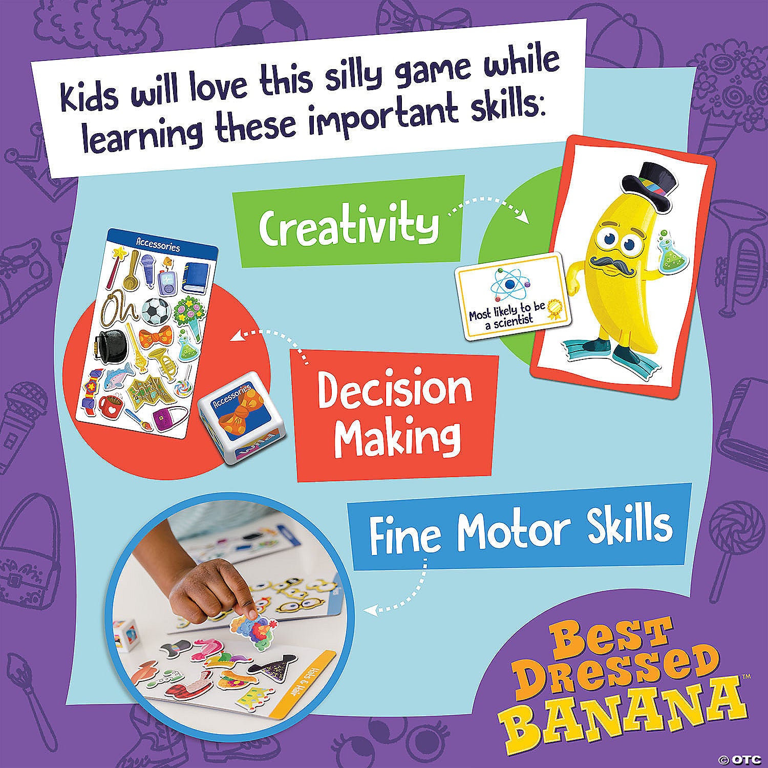 Joc magnetic Imbraca banana, Best dressed Banana, Peaceable kingdom + 4 ani