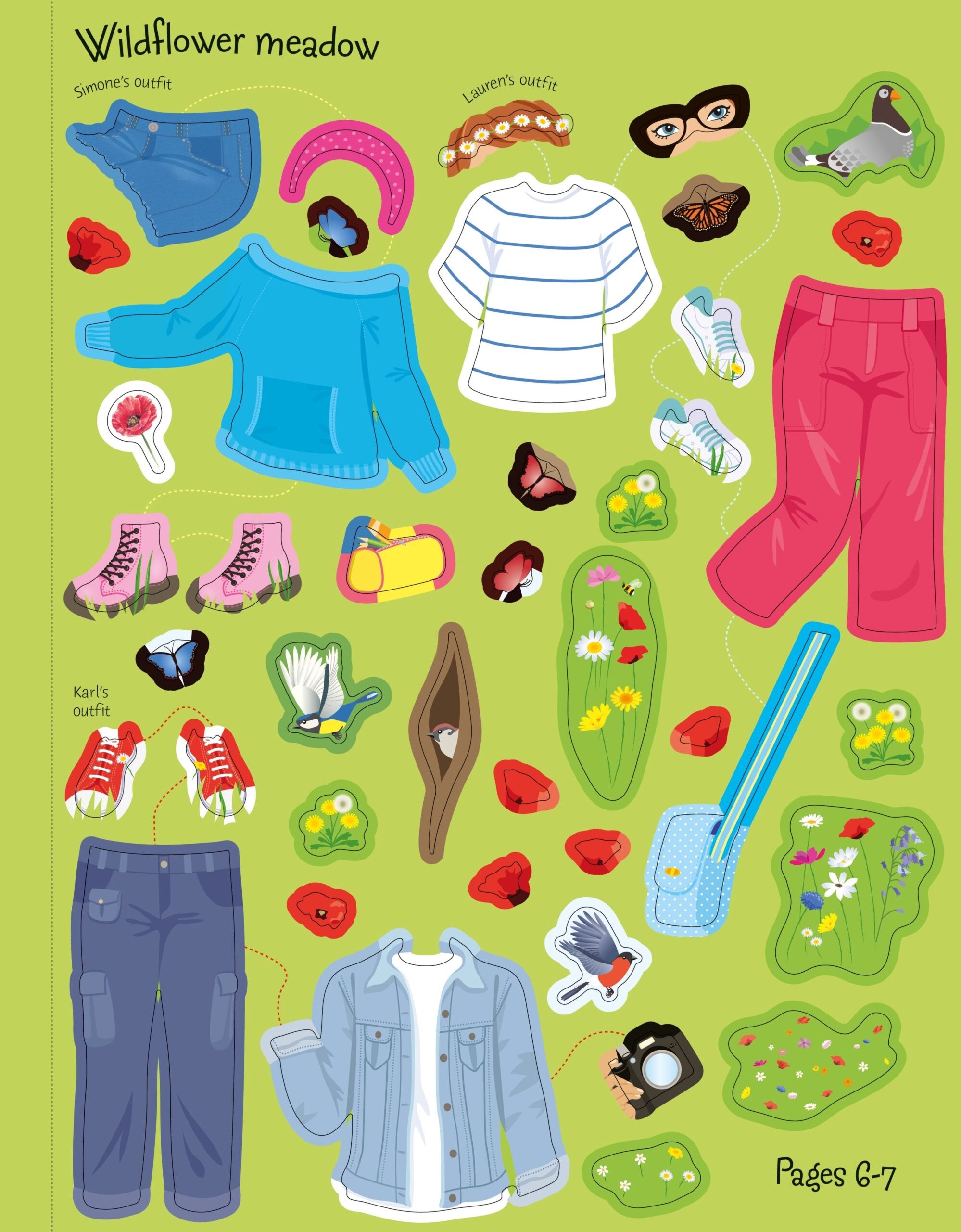 Carte pentru copii, Usborne, Sticker Dolly Dressing Countryside, 5+ ani