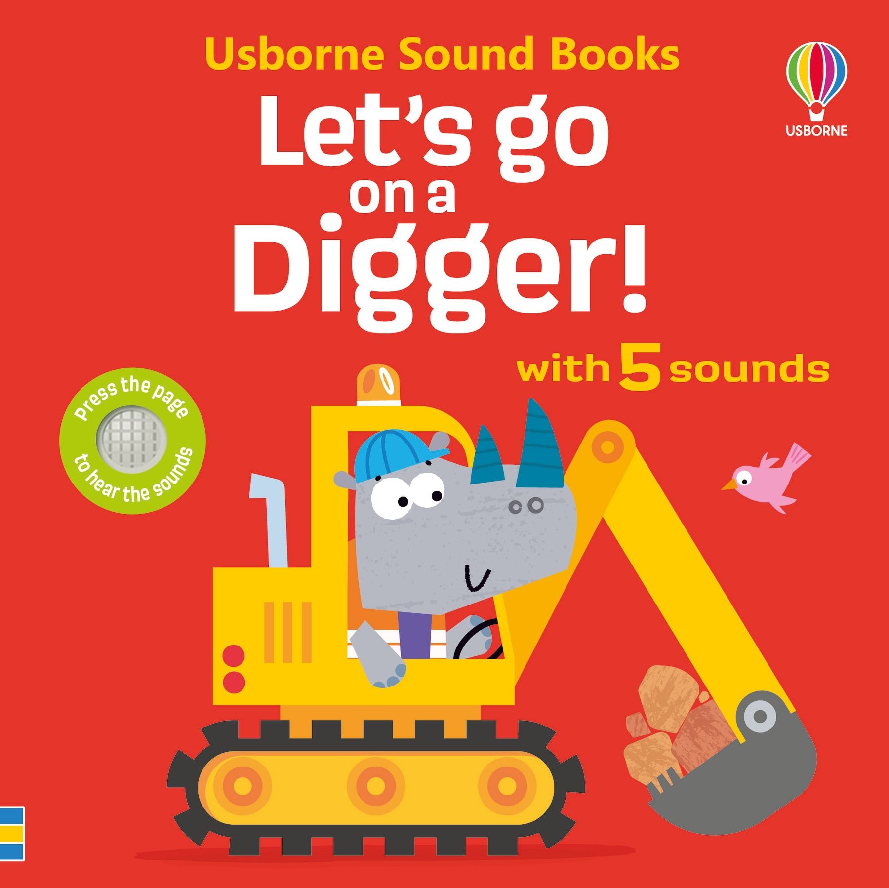 Carte cu sunete - Let's go on a digger!  Usborne + 12 luni