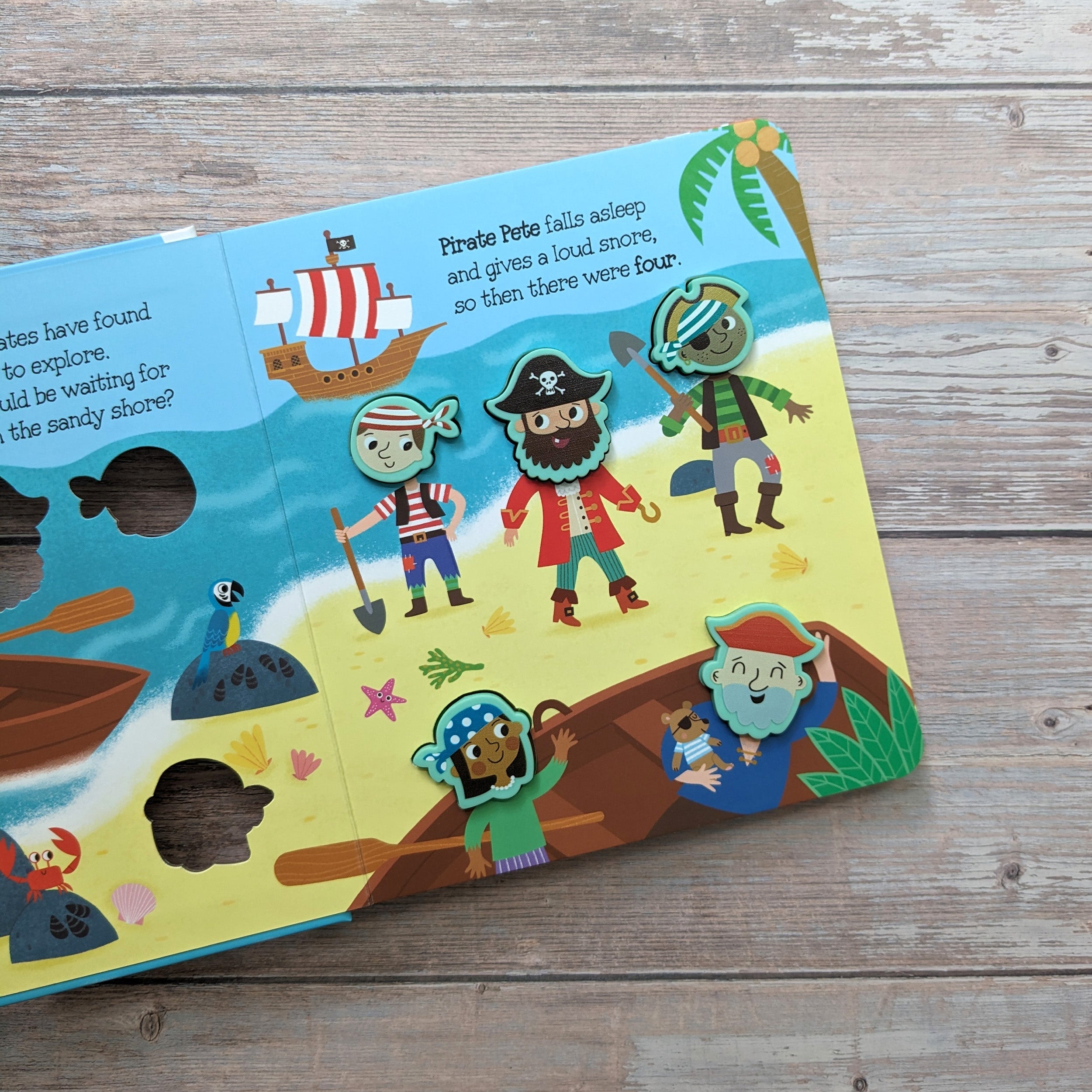 Carte pentru copii, NPP, 5 Pesky Pirates - Children's Touch & Feel Silicone Book, 1+ ani