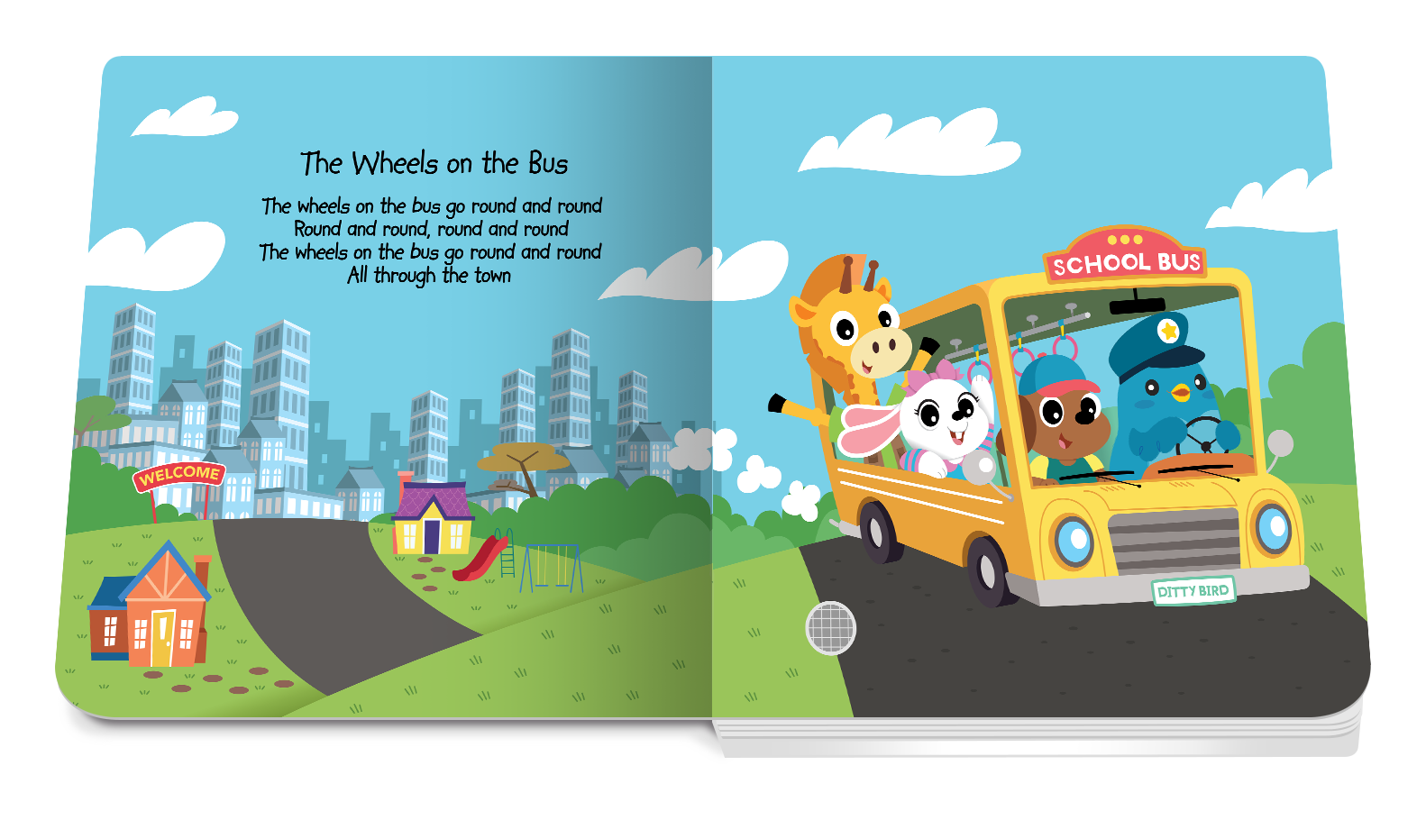 Carte pentru copii, Ditty Bird, Children's Songs, 6+ luni