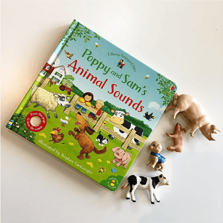 Poppy and Sam’s Animal Sounds – Carte cu sunetele animalelor domestice
