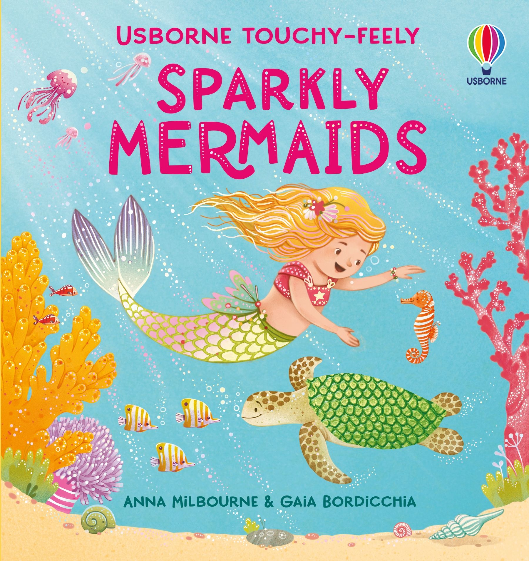Carte senzoriala - Sparky Mermaids, Usborne, + 12 luni