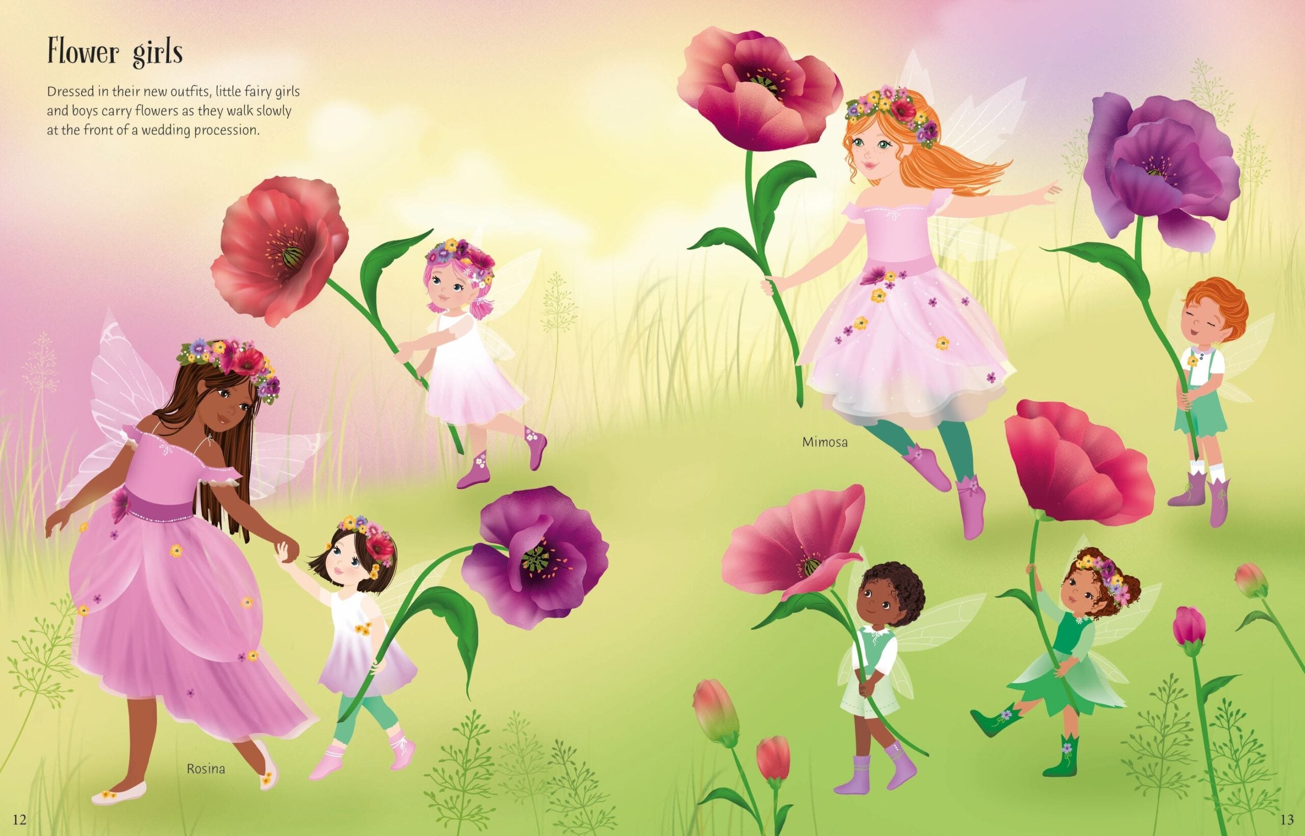 Sticker Dolly Dressing Fairy Weddings, Usborne, + 4 ani
