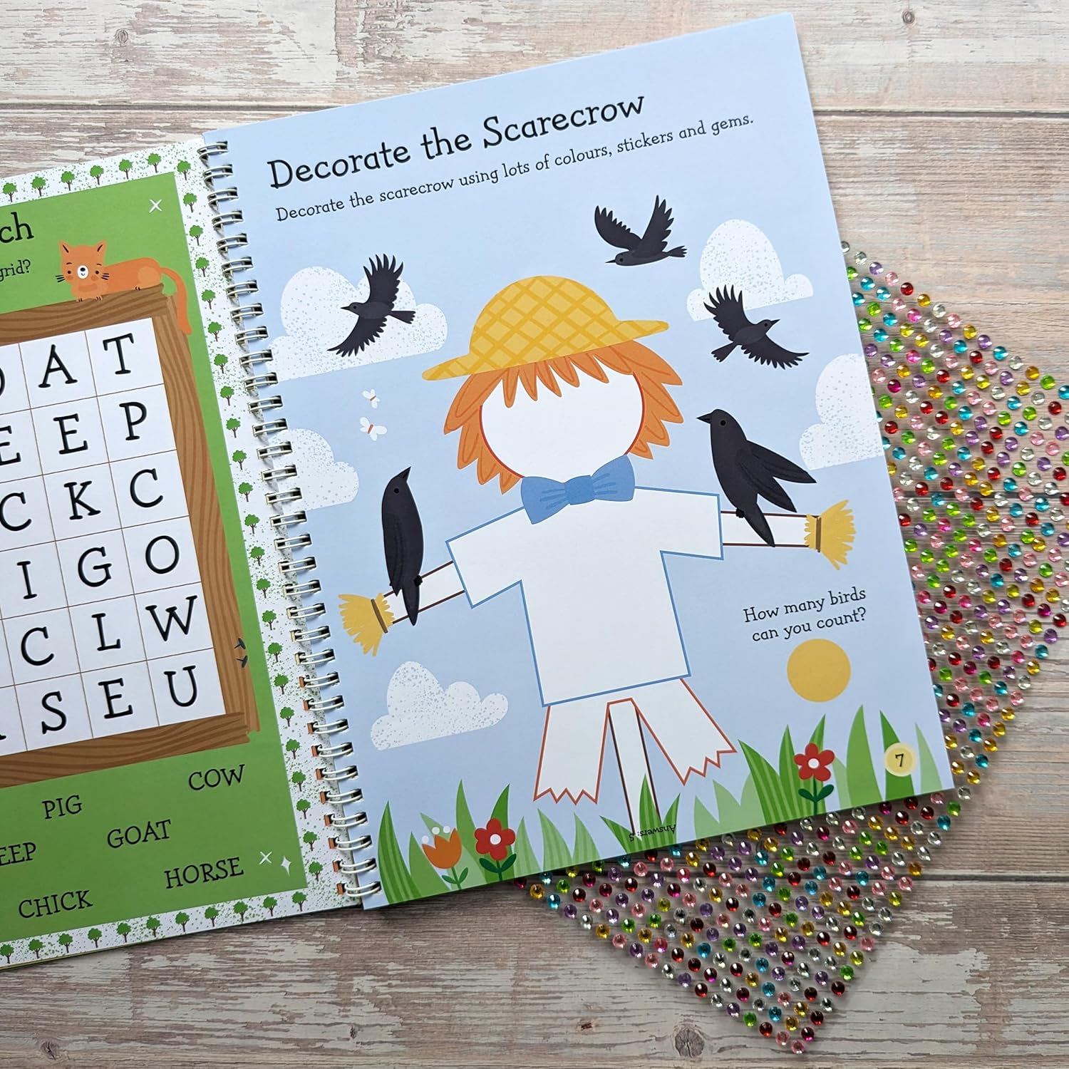Carte pentru copii, NPP, Gem Art Activity Book: Farm Friends, 3+ ani