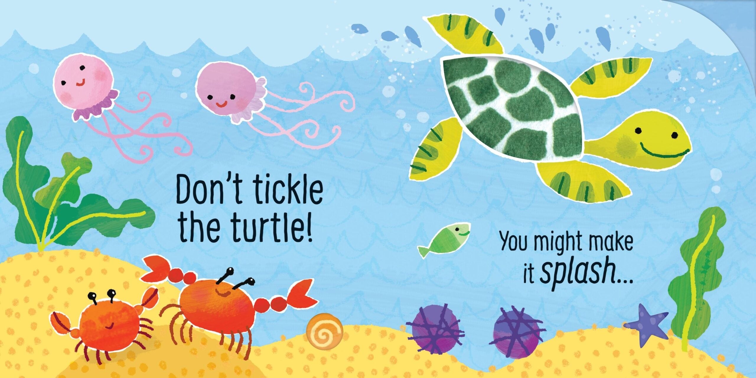 Carte cu sunete, Usborne, Don't Tickle the Dolphin!, 6+ luni