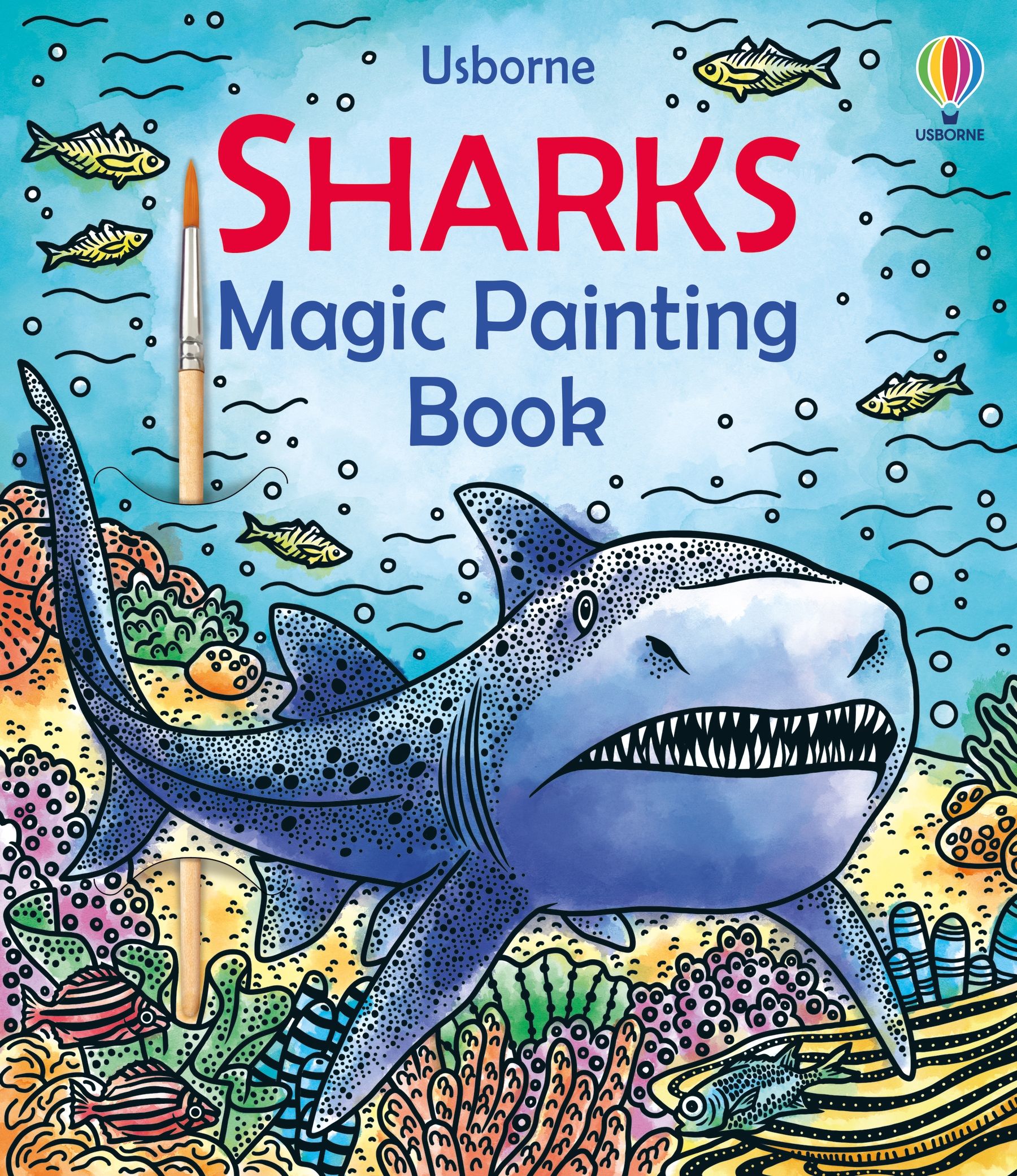 Sharks Magic Painting Book, Usborne, + 3 ani