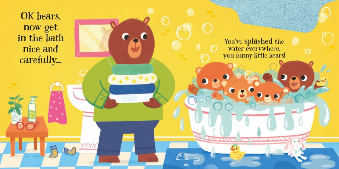 Carte pentru copii, Usborne, Bathtime for Baby Bears, 0.5+ ani