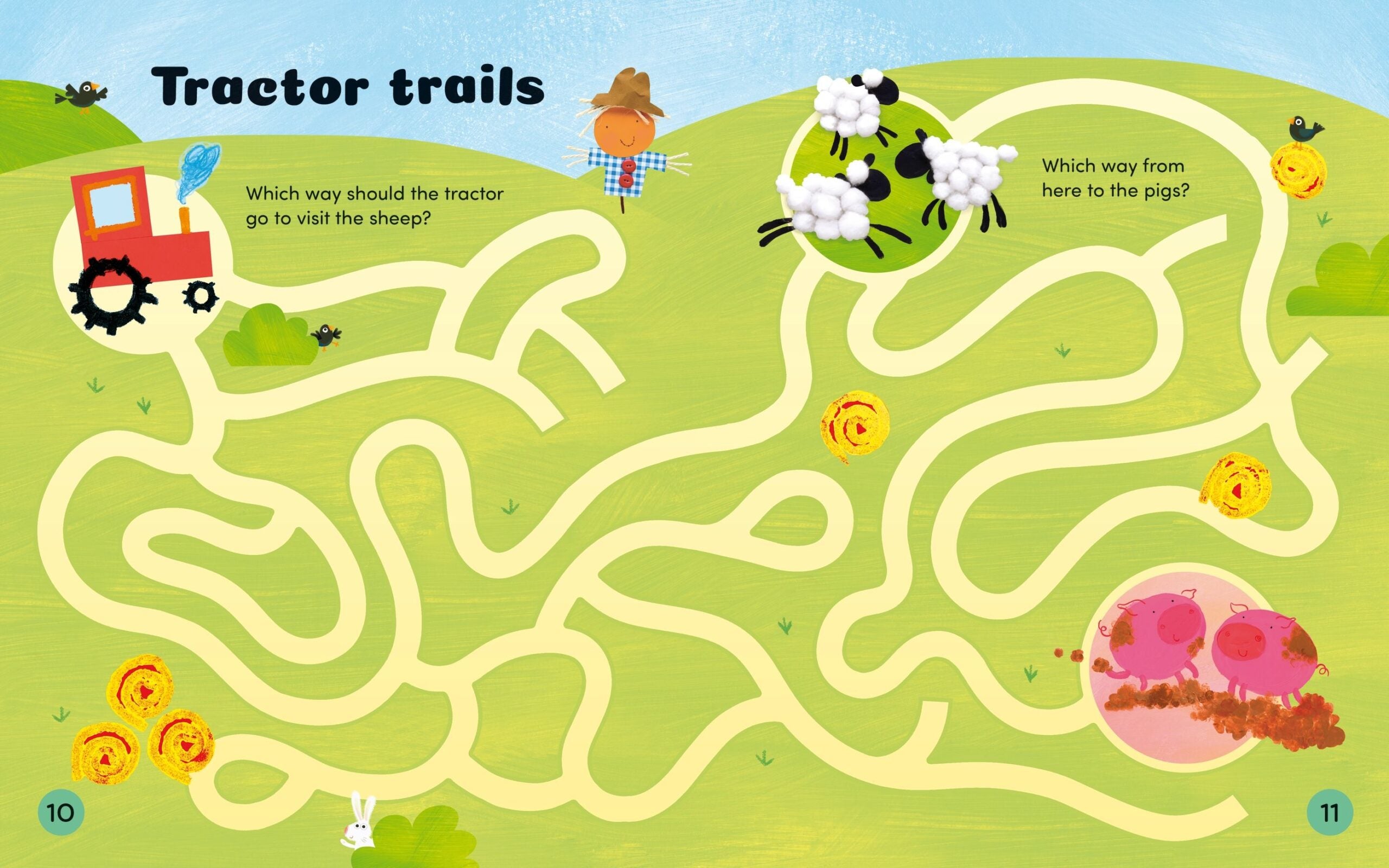 Carte cu activitati - Farm Fun, Usborne, + 3 ani