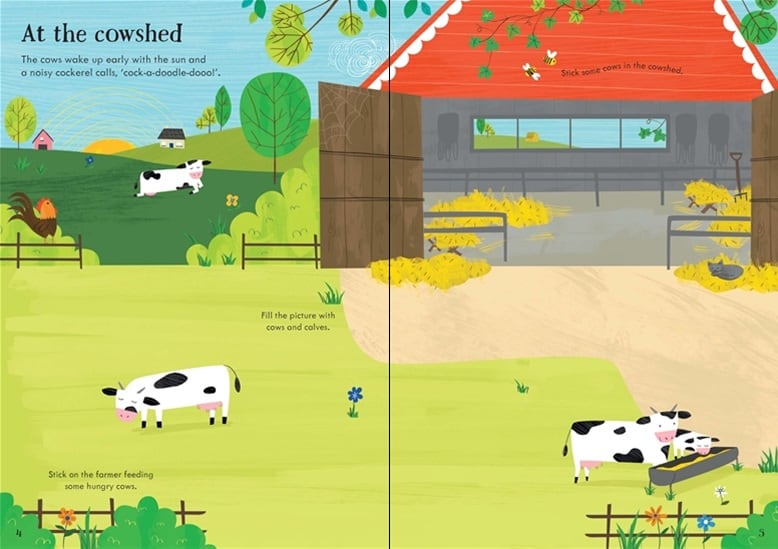 Carte cu stickere - Little first stickers farm