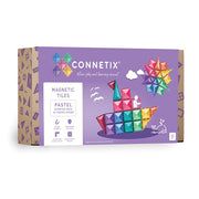 Set de constructie magnetic, Connetix, Pastel Starter Pack 64 pc