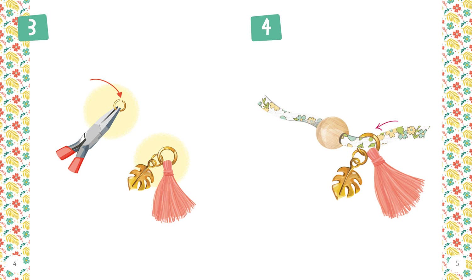 Set creativ de confectionat bijuterii, Auzou, My tropicool bracelet, 7 ani+
