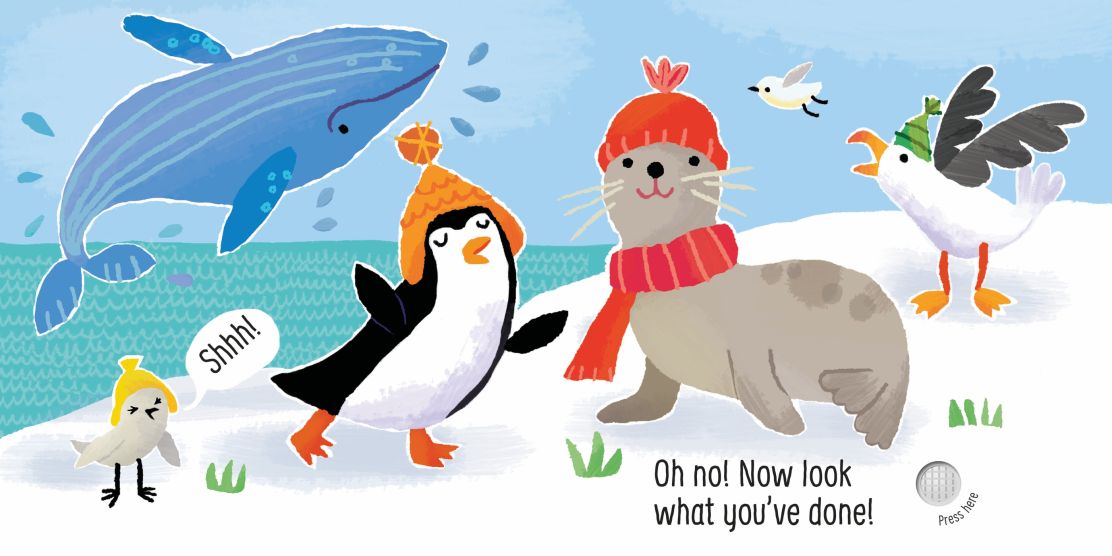 Carte muzicala - Don't Tickle the Penguin, Usborne, + 6 luni