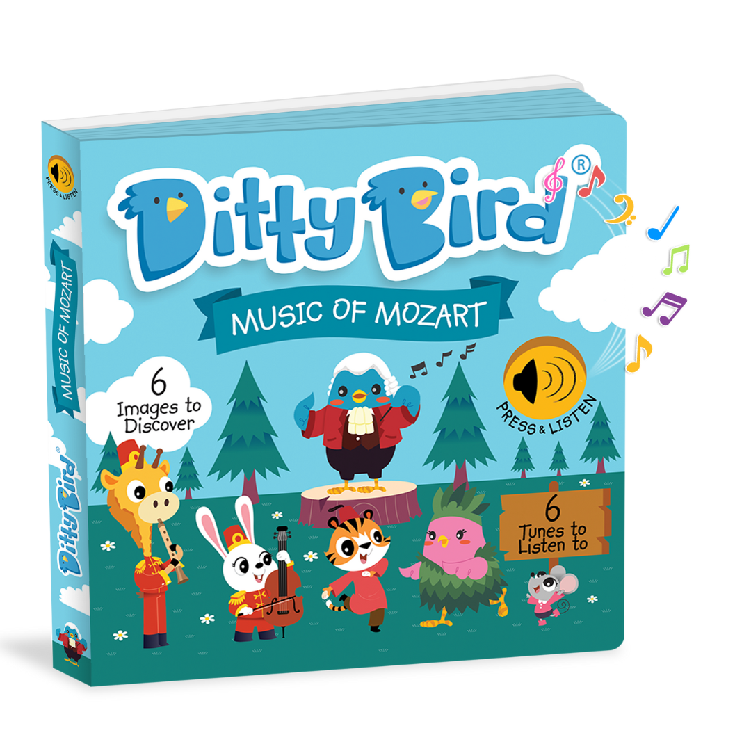 Carte pentru copii, Ditty Bird, Music of Mozart, 6+ luni