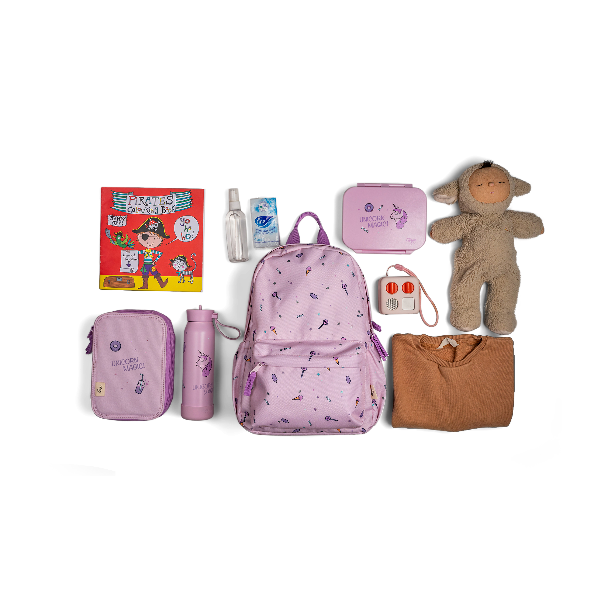 Ghiozdan Copii Mediu Citron, Stormy Unicorn – Partenerul Perfect pentru Școală și Aventură!