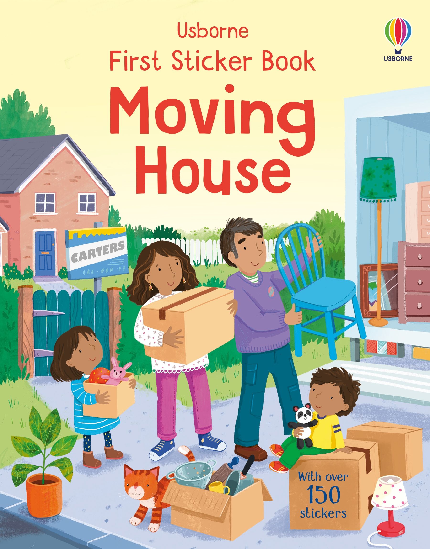 Carte pentru copii, Usborne, First Sticker Book Moving House, 3+ ani