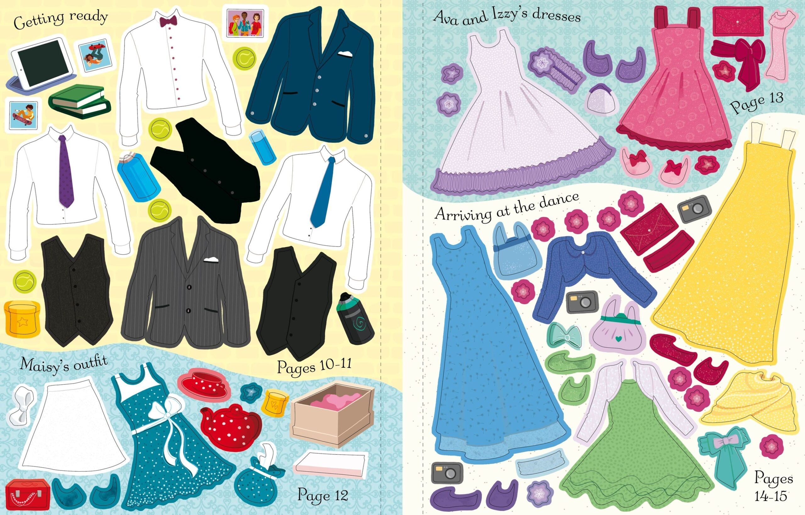 Carte pentru copii, Usborne, Sticker Dolly Dressing School Dance, 5+ ani