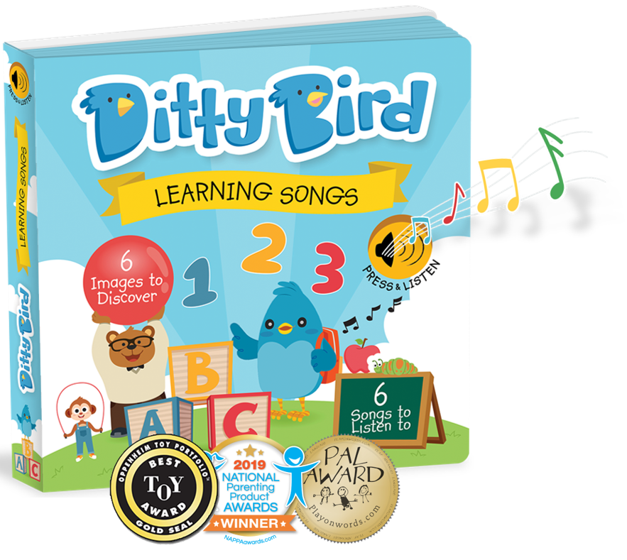 Carte pentru copii, Ditty Bird, Learning Songs, 6+ luni