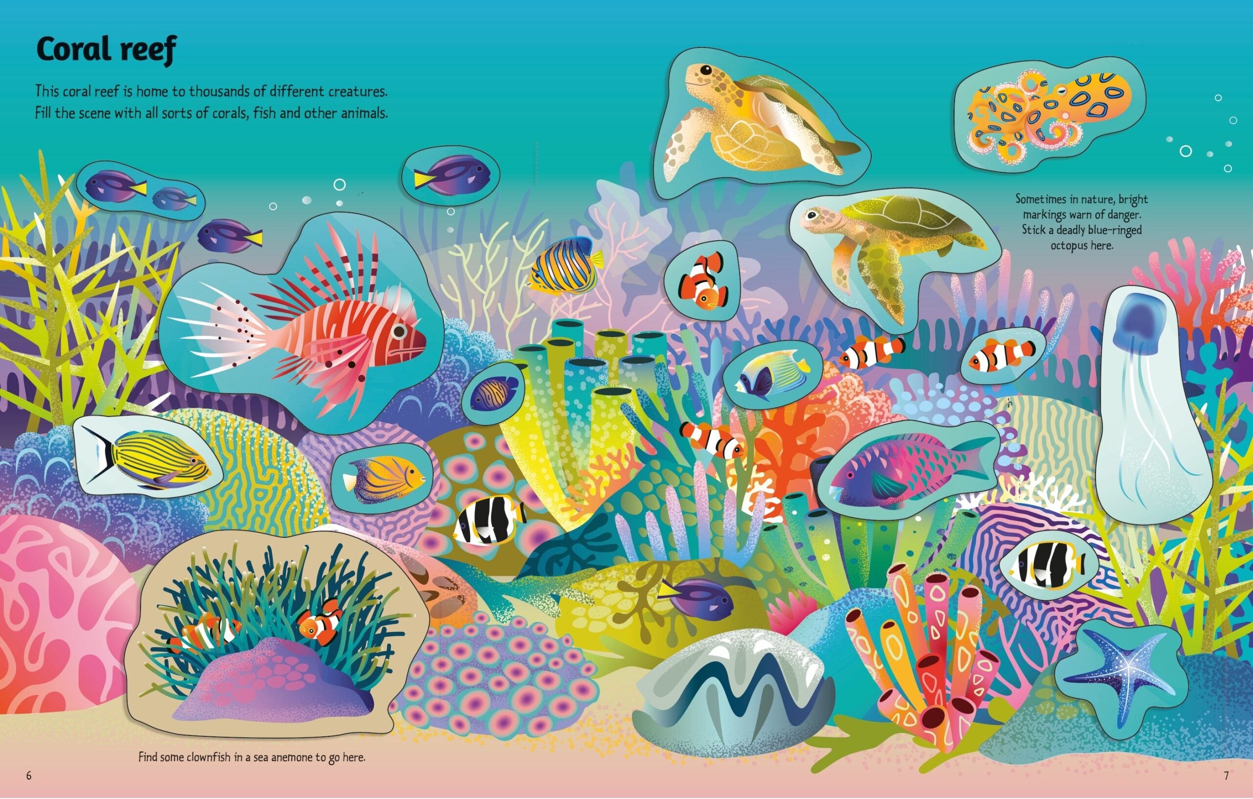 Primul meu album cu autocolante: Oceanele, Usborne, 3 ani
