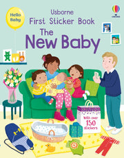 Carte pentru copii, Usborne, First Sticker Book The New Baby, 3+ ani