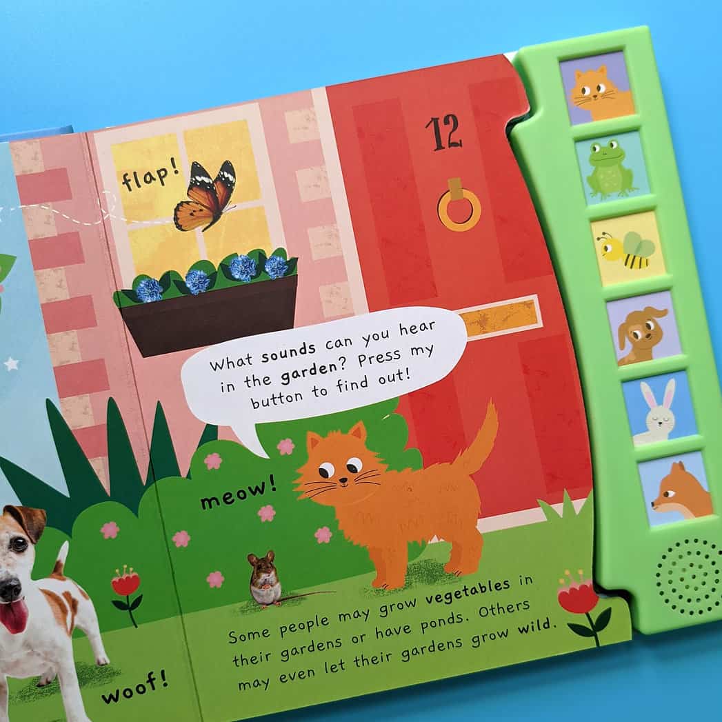 Carte pentru copii - Little Wonders Noisy Garden 6 Button Sound Book