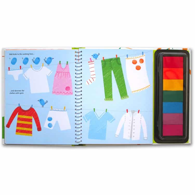 Carte cu activitati de pictat cu degetelele - Fingerprint Activities Garden