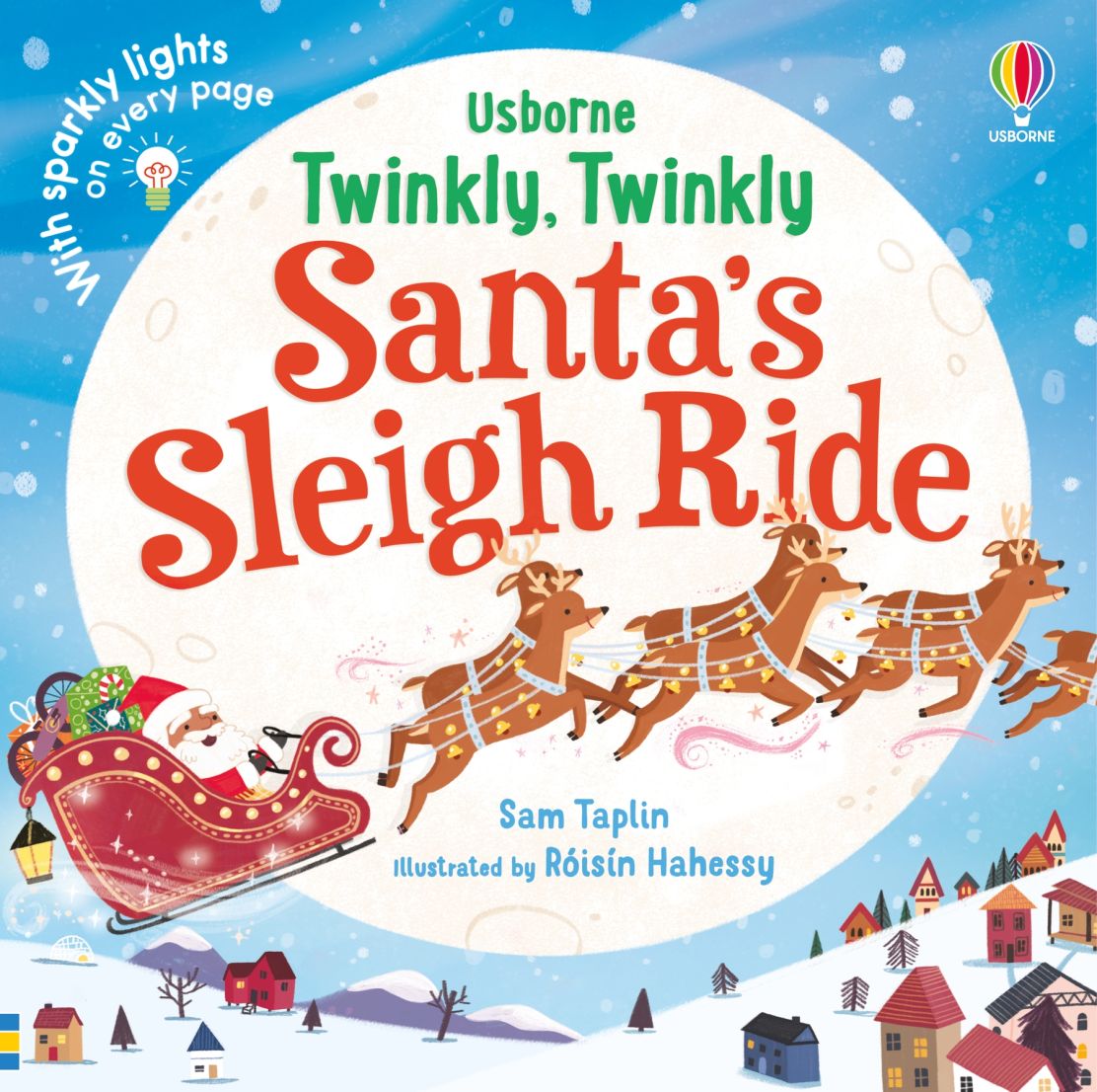 Carte pentru copii, Usborne, Twinkly Twinkly Santa's Sleigh Ride, 6+ luni