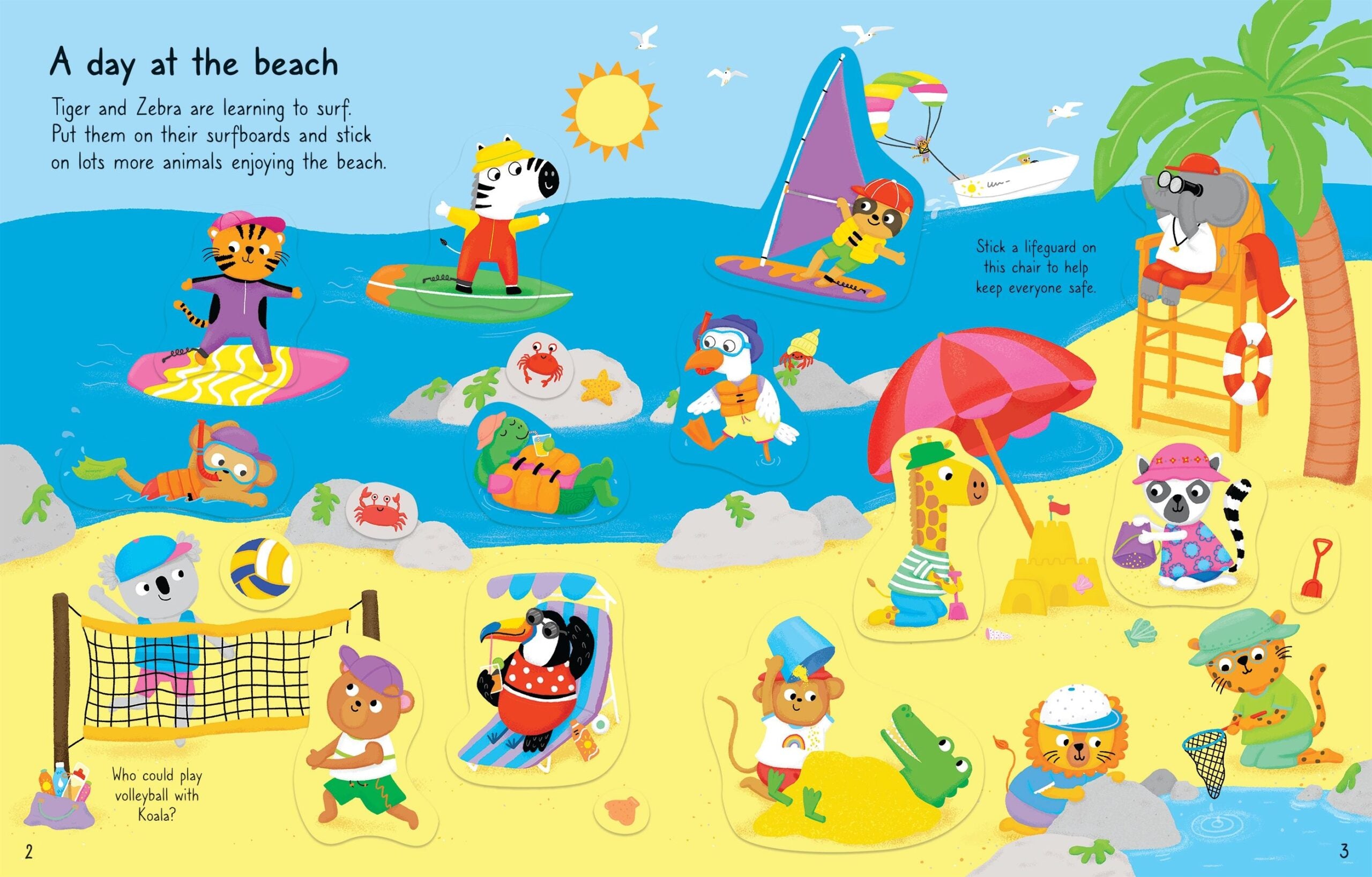 Carte pentru copii, Usborne, First Sticker Book Summer, 3+ ani