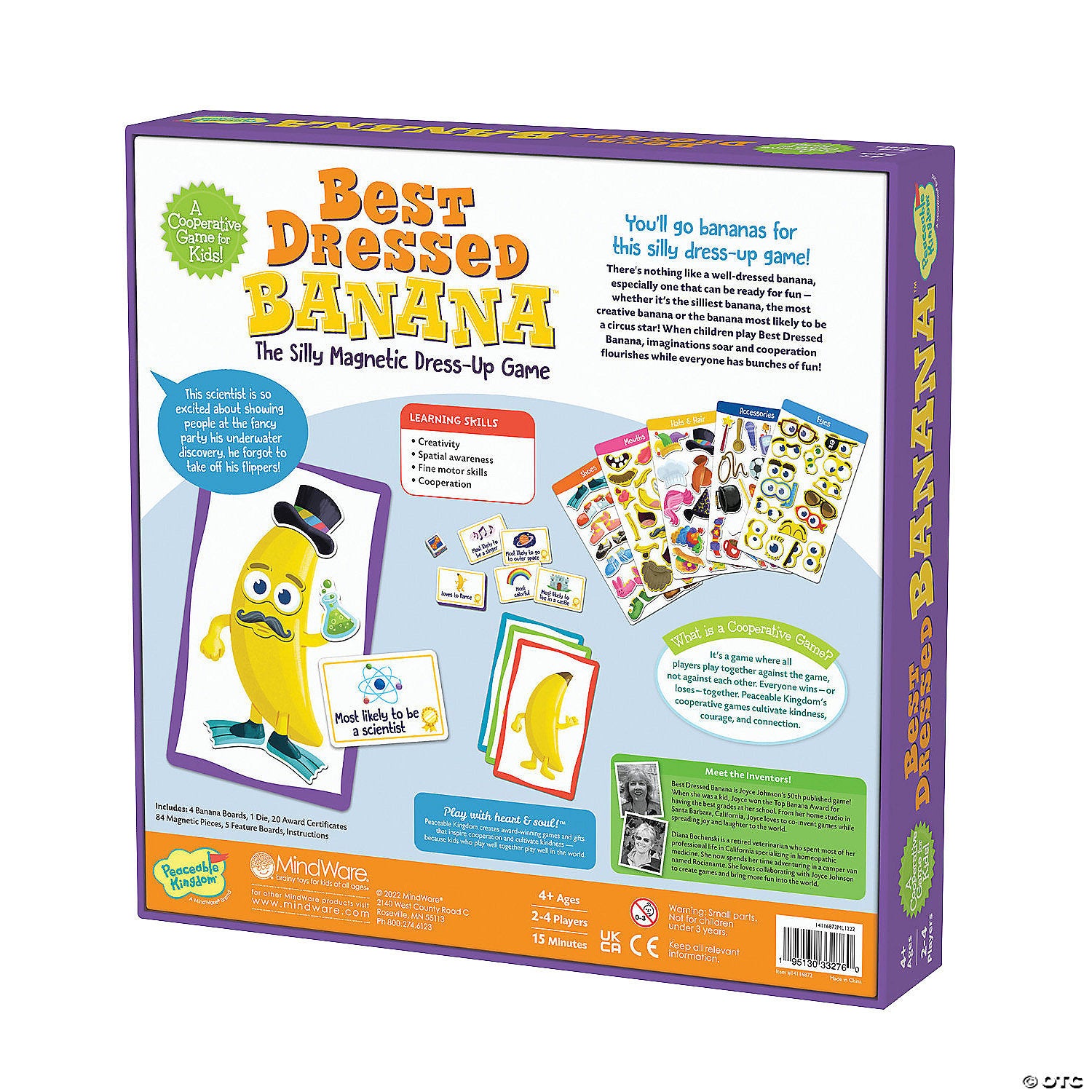 Joc magnetic Imbraca banana, Best dressed Banana, Peaceable kingdom + 4 ani