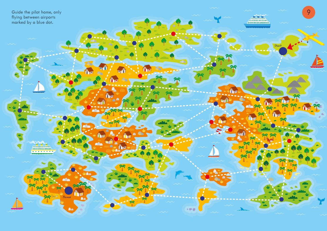 Carte pentru copii, Usborne, Lots of Travel Puzzles and Games, 5+ ani