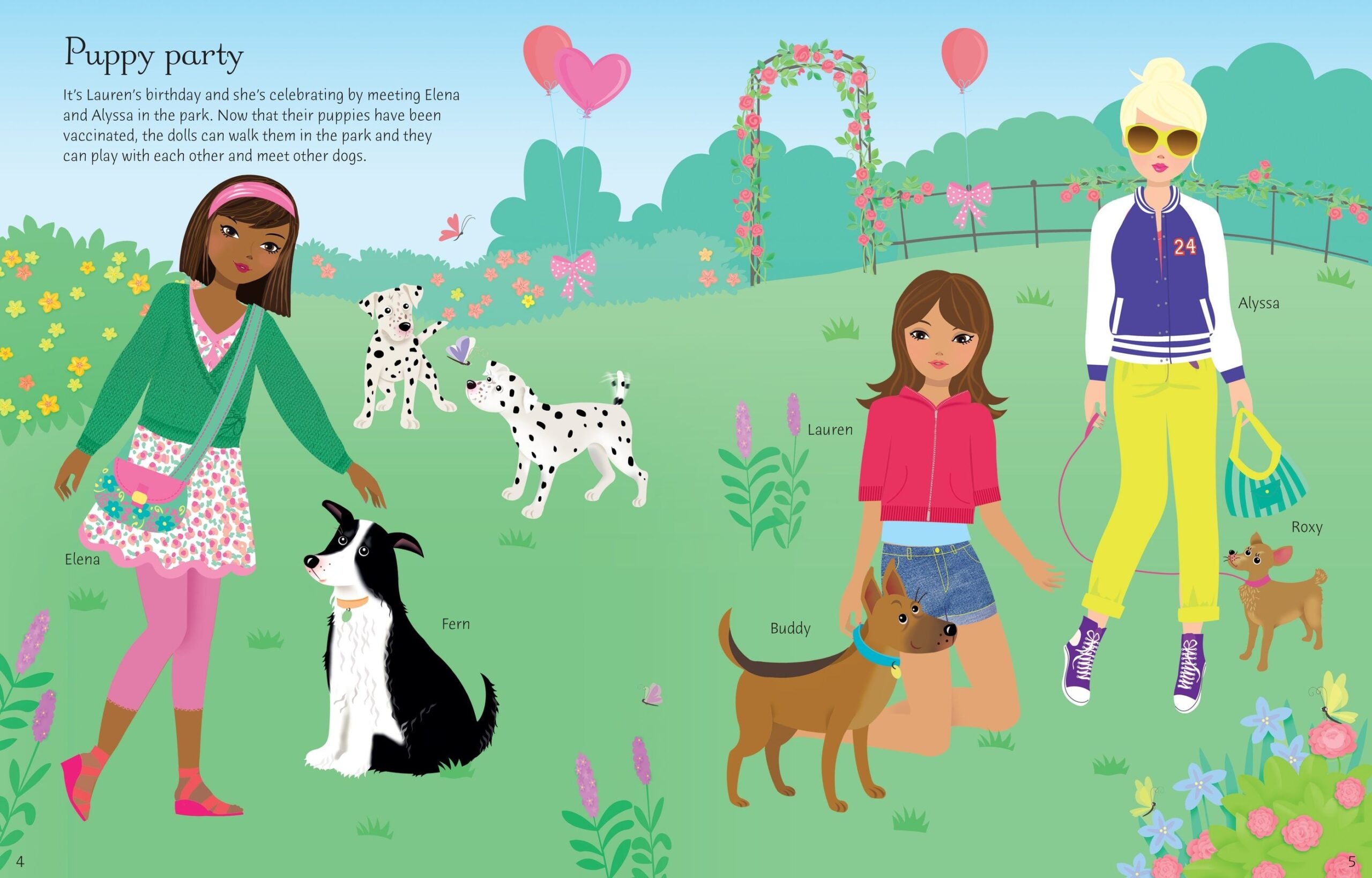 Sticker Dolly Dressing Dogs and Puppies, Usborne, + 5 ani