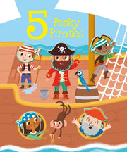 Carte pentru copii, NPP, 5 Pesky Pirates - Children's Touch & Feel Silicone Book, 1+ ani