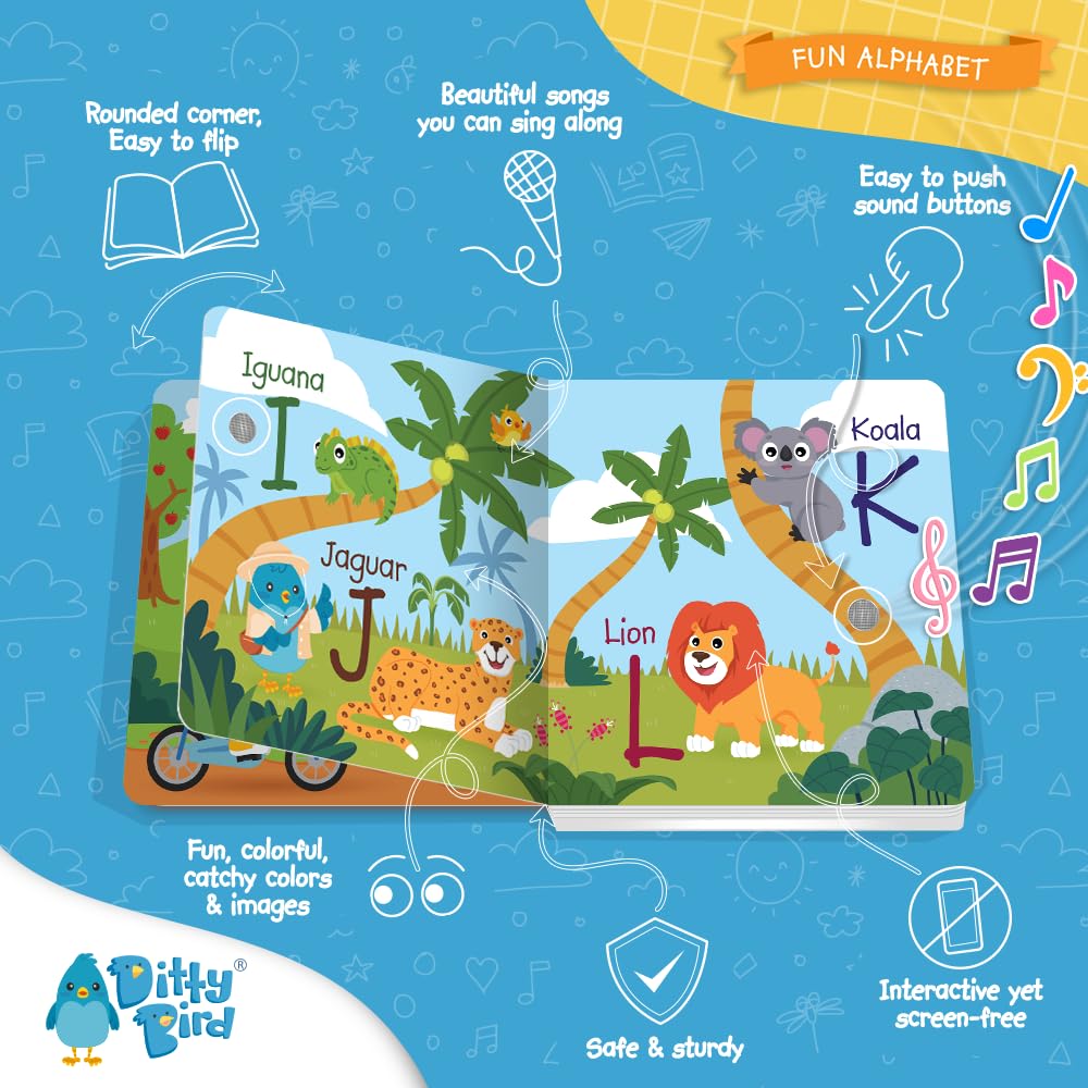 Carte pentru copii, Ditty Bird, ABC Fun Alphabet, 1+ ani